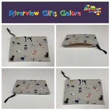 Zip Clutch / Purse / Bag / Pouch - Dogs on Taupe Zip Clutch / Purse / Bag / Pouch - Dogs on Taupe